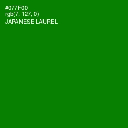 #077F00 - Japanese Laurel Color Image